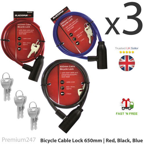 Bike lock cable - 3x,