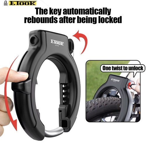 Bicycle bike frame lock with - frame,