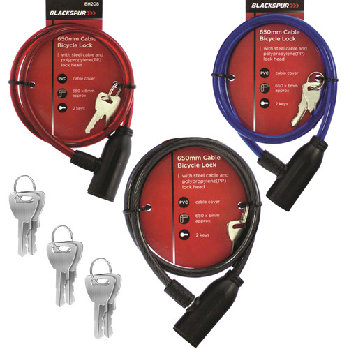 Bike lock cable with keys - bike,