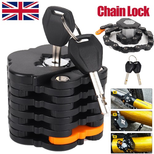 Folding bike chain lock - folding, 79cm
