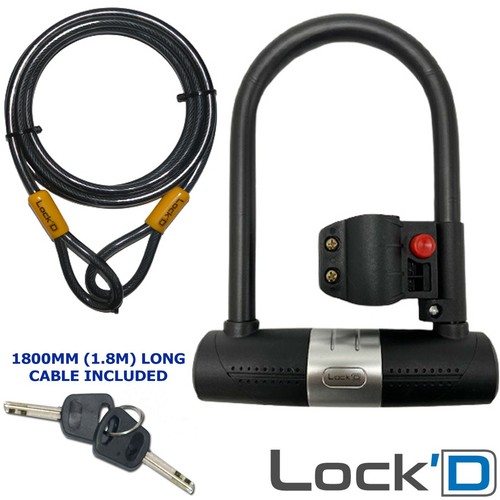 Shaped bike lock with - u,