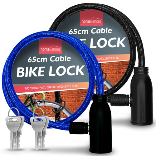Bike lock cable - with, keys