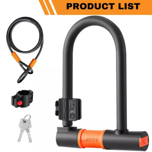 Shaped bike lock with - u, two
