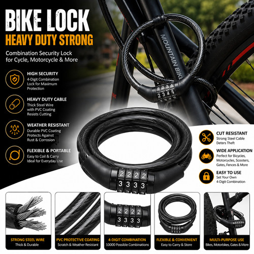 Bike lock heavy - lock, duty