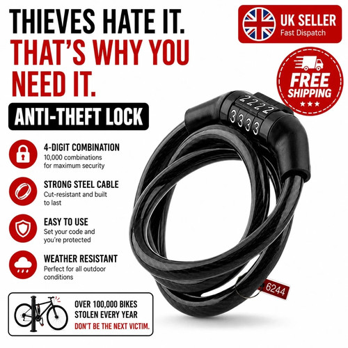 Bike lock heavy duty - lock,