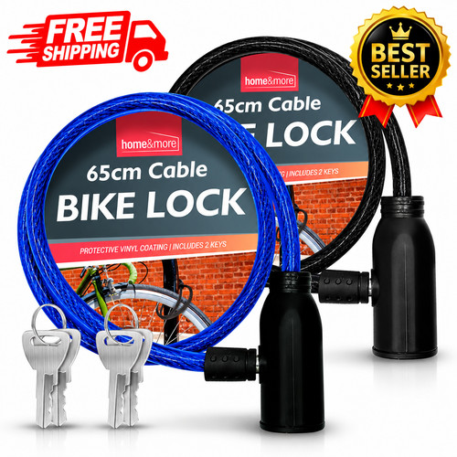 Bike lock cable with keys - 2,