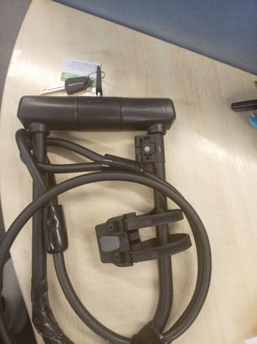 Black bike lock with - lock,