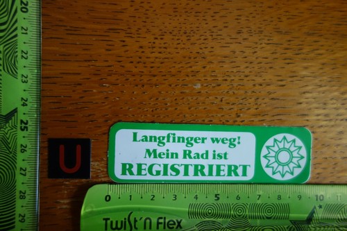 Old sticker bicycle - old,