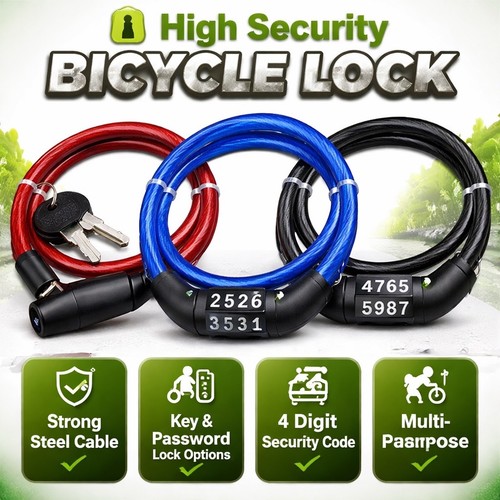 Cable bike lock combination - bike,